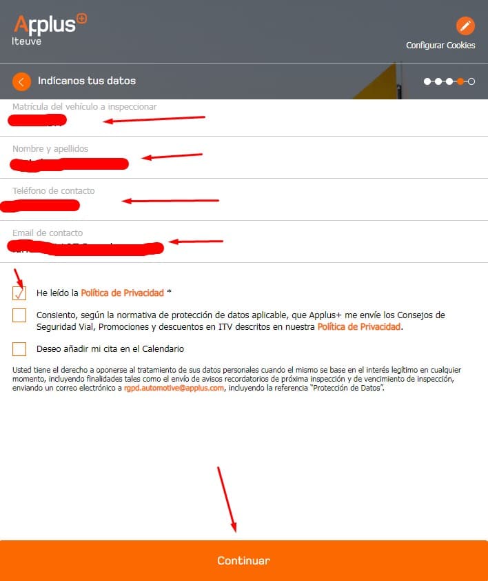 Datos de contacto